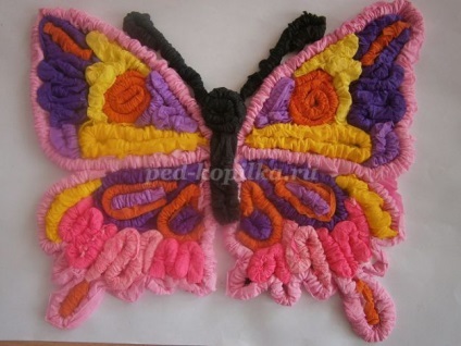 Метелик з гофротрубочек своїми руками