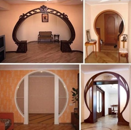 Міжкімнатні арки замість дверей - фото дерев'яних і гіпсокартонних арок