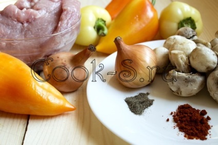 Свинина з грибами і перцем - покроковий рецепт з фото, страви з м'яса