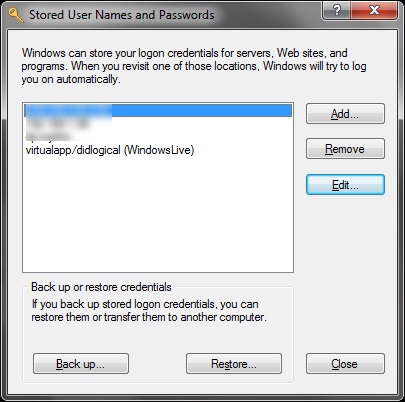 Управління збереженими паролями в windows 7, windows для системних адміністраторів