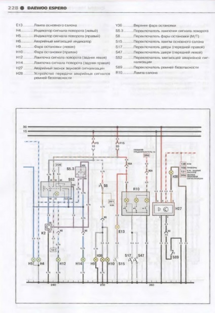 Електросхеми деу Есперо (daewoo espero) всі схеми авто