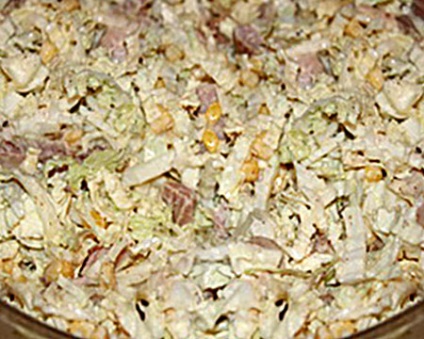 Салат з курки з капустою покроковий рецепт з фото