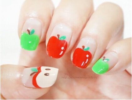 Манікюр яблука на нігтях (фото і покрокова інструкція) - стиль тіла