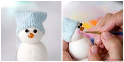 Новорічний сніговик своїми руками, як зробити сніговика, новорічні вироби своїми руками,