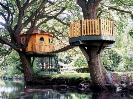 Безпечне місце для захоплюючих ігор облаштовуємо на дереві будиночок для дітей