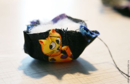 Робимо брошку з клаптиків тканин з «котячим» принтом - ярмарок майстрів - ручна робота, handmade
