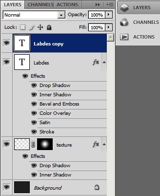 Як створити металевий ефект тексту в photoshop, labdes