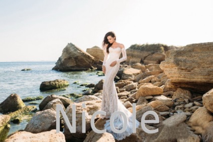 Купити весільну сукню рибка зі шлейфом фото в москві, мереживне весільну сукню русалка фото