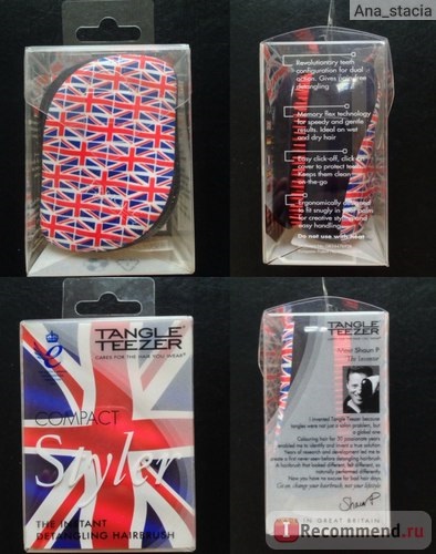 Щітка для волосся tangle teezer compact styler - «cool britannia