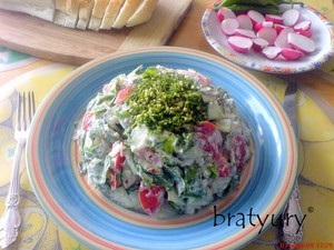 Бадилля редиски в салаті рецепт з фотографіями