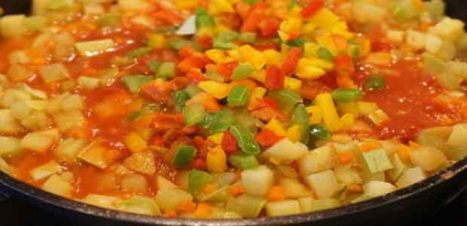 Рецепт овочевого рагу з кабачками
