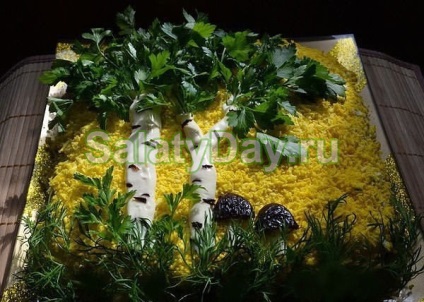 Салат берізка з курячим філе і чорносливом - традиції родом з минулого рецепт з фото і відео