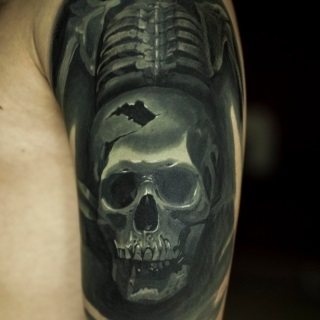 Татуювання скелет - значення, фото - тату студія барака