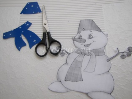Об'ємна зимова аплікація сніговик для дітей від 6 років своїми руками