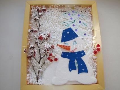 Об'ємна зимова аплікація сніговик для дітей від 6 років своїми руками