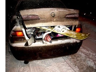 Як перевозити сноуборд в машині