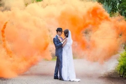 Весілля в помаранчевому кольорі, оформлення в стилі апельсин