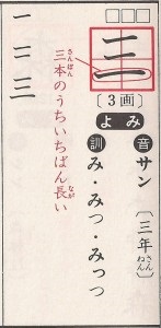 Японські ієрогліфи цифр від 1 до 5