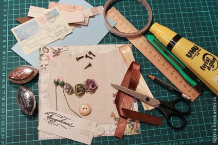 Мк листівка старий лист - ярмарок майстрів - ручна робота, handmade