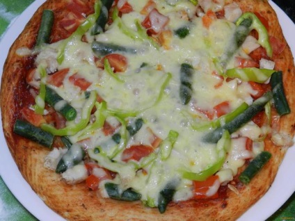 Піца з квасолею і болгарським перцем рецепт з фото