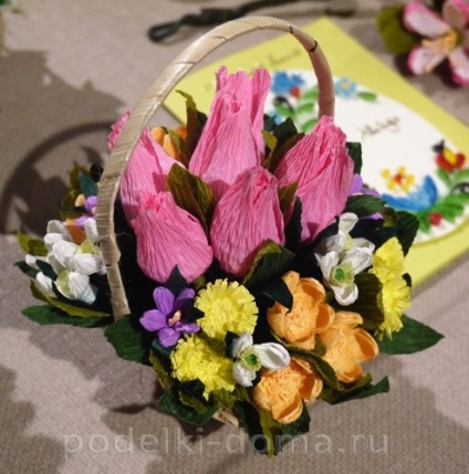 Квіти з гофрованого паперу своїми руками, коробочка ідей і майстер-класів