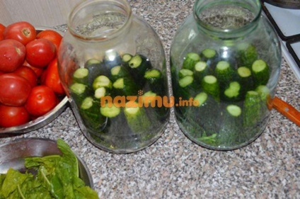Огірки з помідорами на зиму - рецепт з покроковими фото без стерилізації