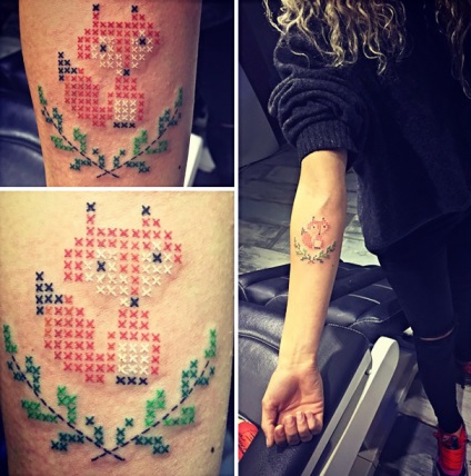 Татуювання-вишивки хрестом від Єви крбдк