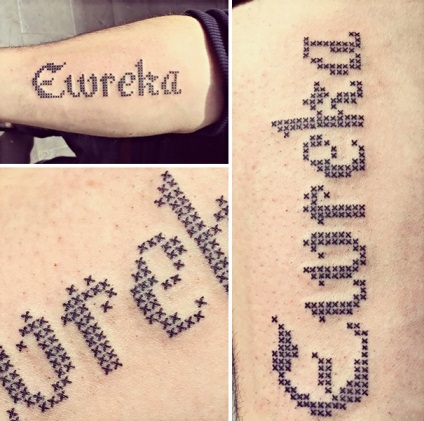 Татуювання-вишивки хрестом від Єви крбдк