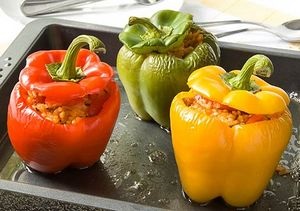 Тушкований болгарський перець з овочами - рецепт з фото