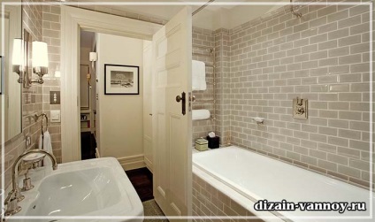 Керамічна плитка кабанчик в інтер'єрі ванної кімнати, фото дизайну