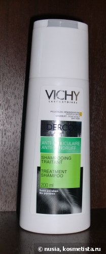 Шампунь від лупи для сухого волосся vichy dercos anti-dandruff treatment shampoo for dry hair відгуки