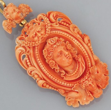 Прикраси з різьбленого корала - ярмарок майстрів - ручна робота, handmade
