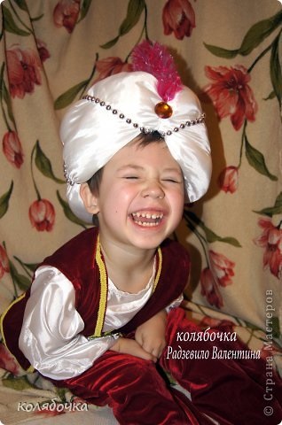 Новорічний костюм султана своїми руками для хлопчика