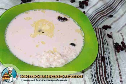 Рисовий молочний суп рецепт з фото та медовими берегами