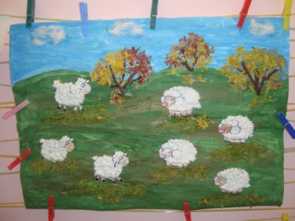 Конспект нод по аплікації «овечки на пасовище» у підготовчій групі