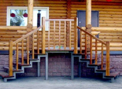 Фото металевих сходів на ганок, дерев'яних і бетонних, огляд і порівняння, поради як