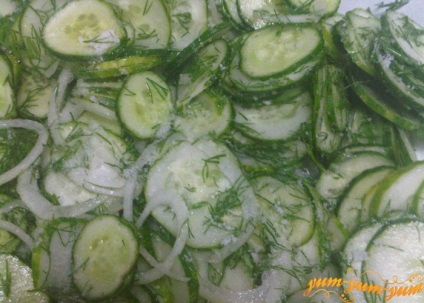 Салат зі свіжого огірка на зиму, рецепт з фото