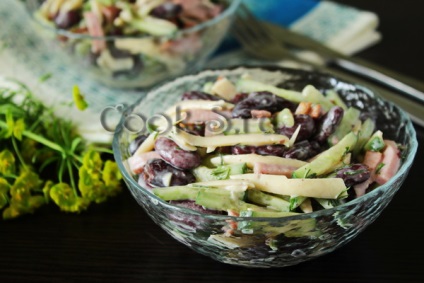 Салат з червоною квасолею і шинкою - покроковий рецепт з фото, салати