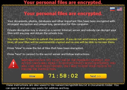 Видалення your personal files are encrypted