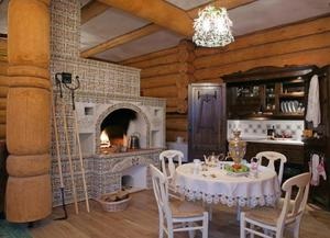 Російська піч в інтер'єрі сучасного заміського будинку опис і фото