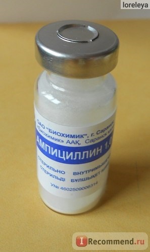 Antibiotikumok Ampicillin injekció - „ampicillin injekció JSC - biokémikus, ck