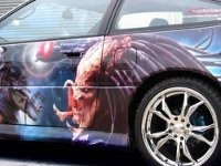 Minden oldalon - airbrush festés gyönyörű art autó