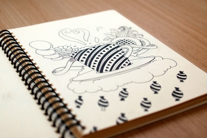 Notebook rajz, féktelen rajzlap, selyempapír a vázlatok
