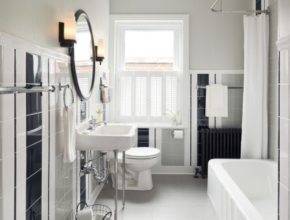 Fekete-fehér fürdőszoba - tervezés és fotó példákat stroypomoschnik