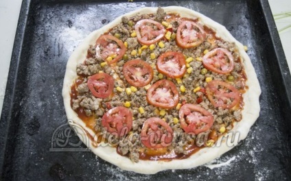 Házi pizza darált hússal recept képpel - léptető házi pizza darált hús a sütőben