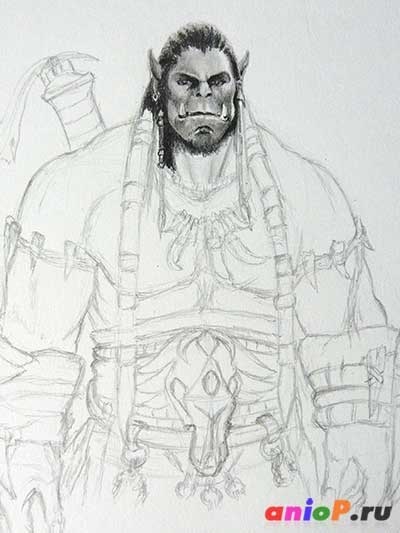 Durotan of Warcraft - tanulságok levonása ceruzák és pasztell (rajz) Durotan of Warcraft - tanulságok levonása ceruzák és pasztell