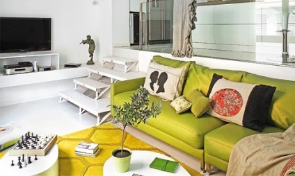 Pisztácia szín a belső - konyha, nappali vagy a hálószoba és kombinált más színekkel