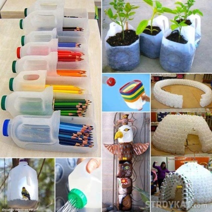 Ötletek ezekből készült műanyag palackok - kézműves kezük - kézműves készült műanyag palackok