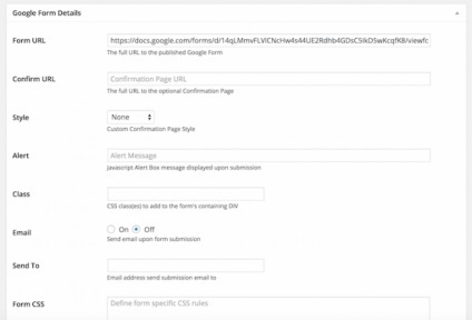 Hogyan adjunk egy űrlapot google formák a webhelyén wordpress