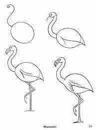 Hogyan kell felhívni a ceruzát flamingók szakaszokban 1